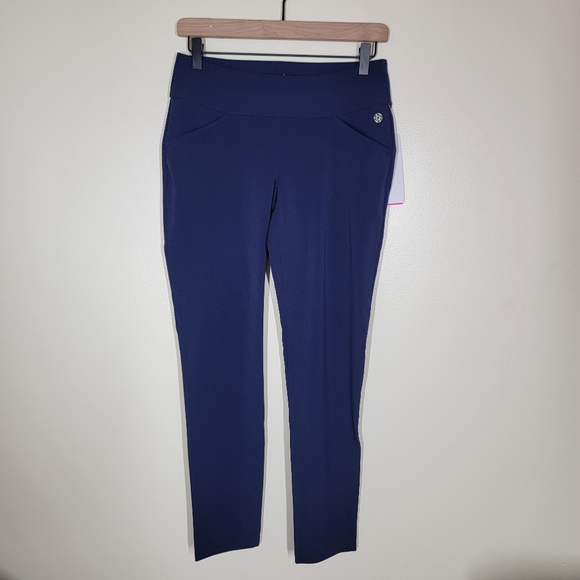 NWT Lilly Pulitzer Corso Pant UPF 50+ True Navy Size 4 Luxletic Golf Pant - Picture 4 of 7